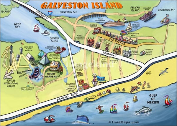 Map Of Downtown Galveston Galveston Island: History, Travel, And Map - Suddenly Senior